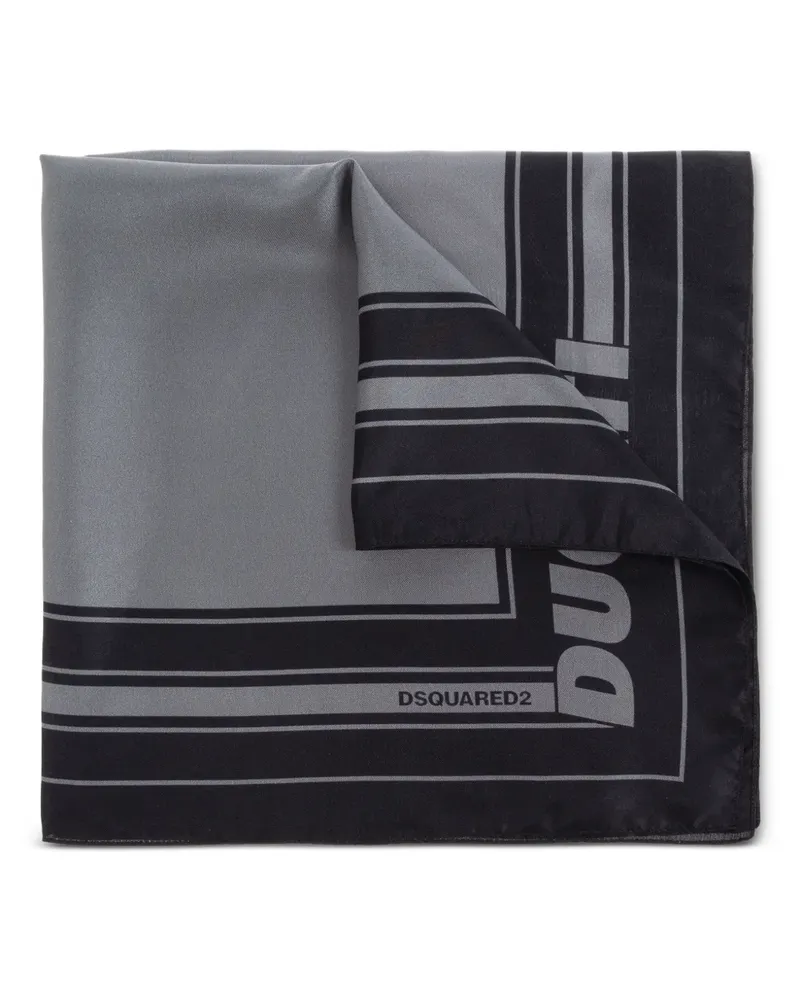 Dsquared2 x Ducati Schal mit Logo - Grau Grau