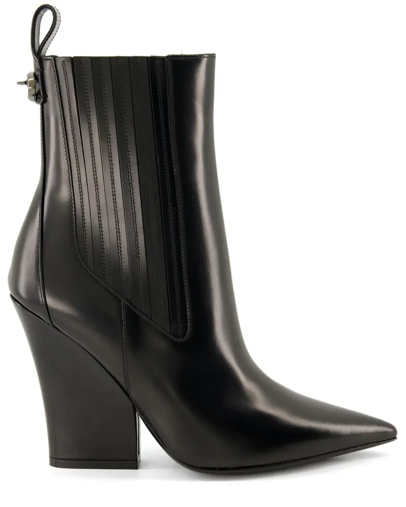 Valentino Garavani VLogo Lockette Stiefel 105mm - Schwarz Schwarz