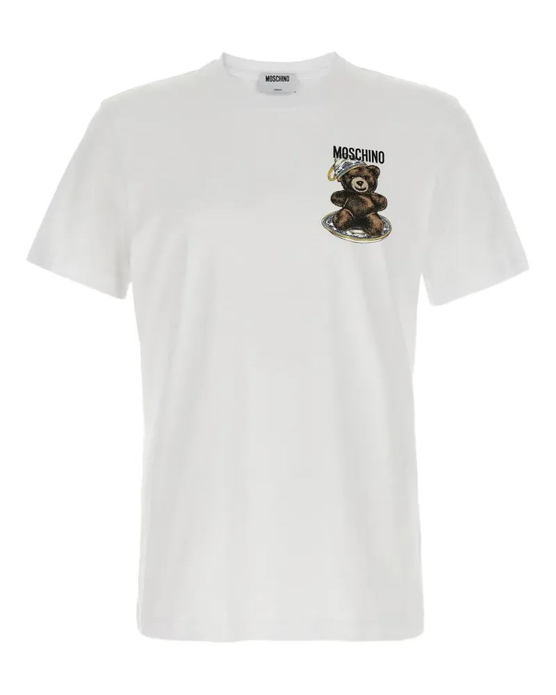 Moschino T-Shirt mit Teddy-Print - Weiß Weiß