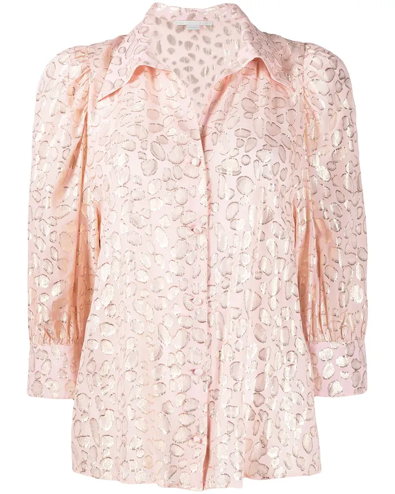 Stella McCartney Bluse mit abstraktem Print - Rosa Rosa