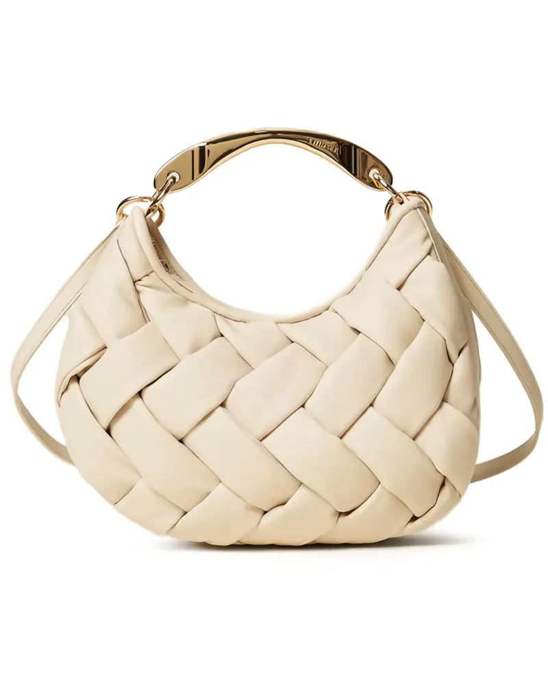 Twin-Set Gewebter Tote Bag in Lederoptik - Nude Nude
