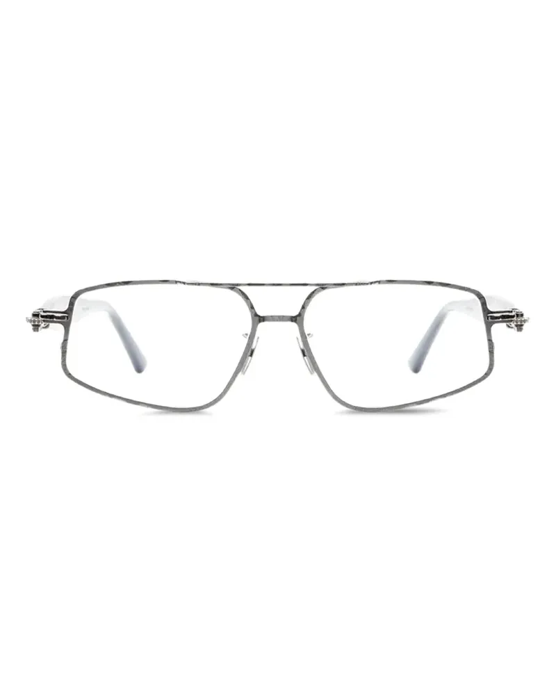 KUBORAUM J73 geometric-frame glasses - Silber Silber