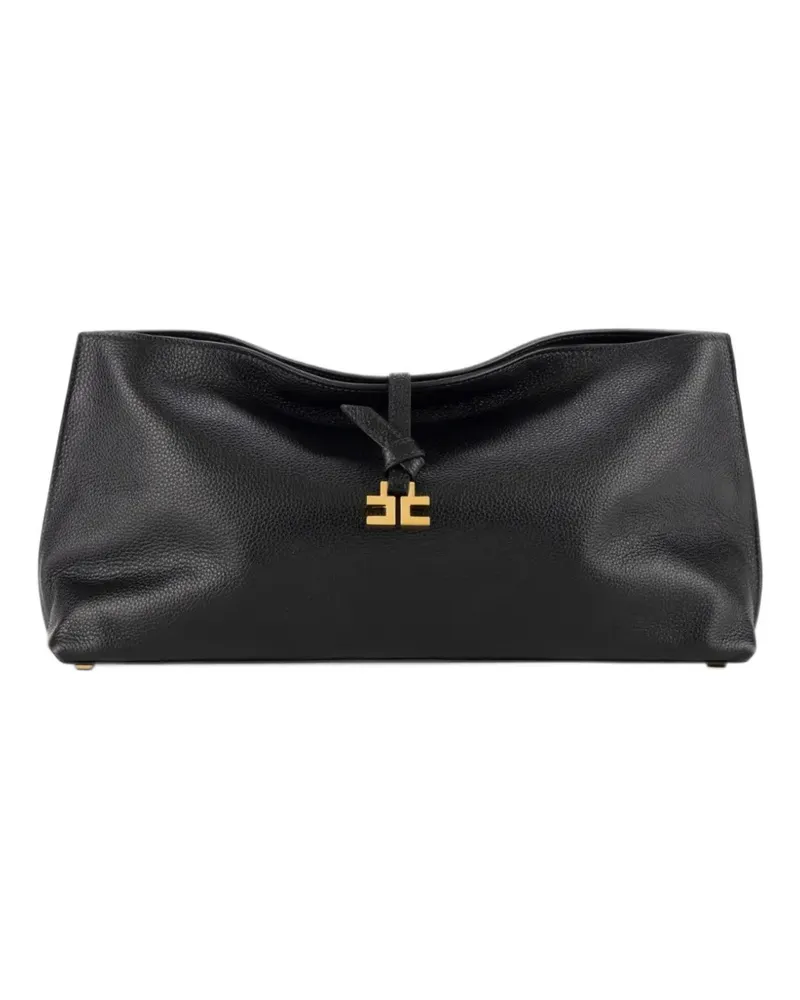 Elisabetta Franchi Boulevard leather clutch bag - Schwarz Schwarz