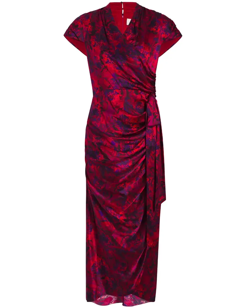 Cinq à Sept Seidenkleid mit Blumen-Print - Rot Rot