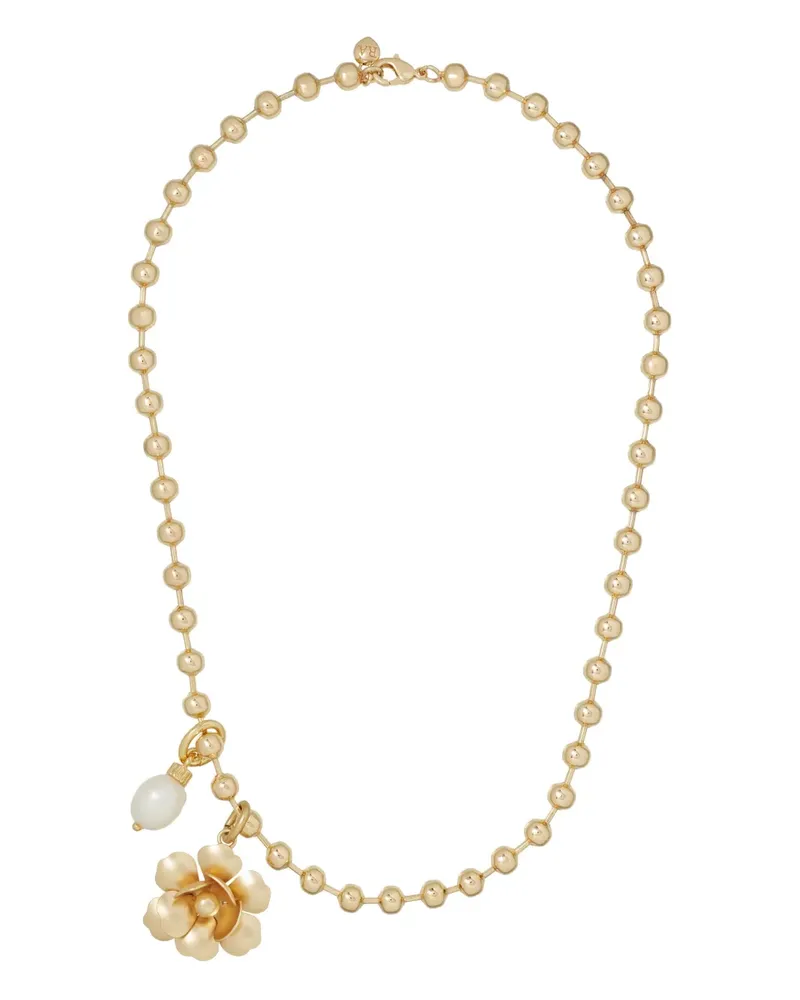 Roxanne Assoulin Perlenkette mit Perlenblume - Gold Gold
