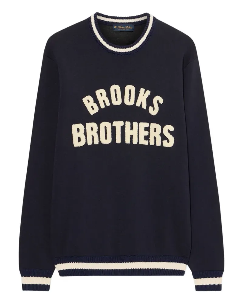 Brooks Brothers Sweatshirt mit Logo-Stickerei - Blau Blau