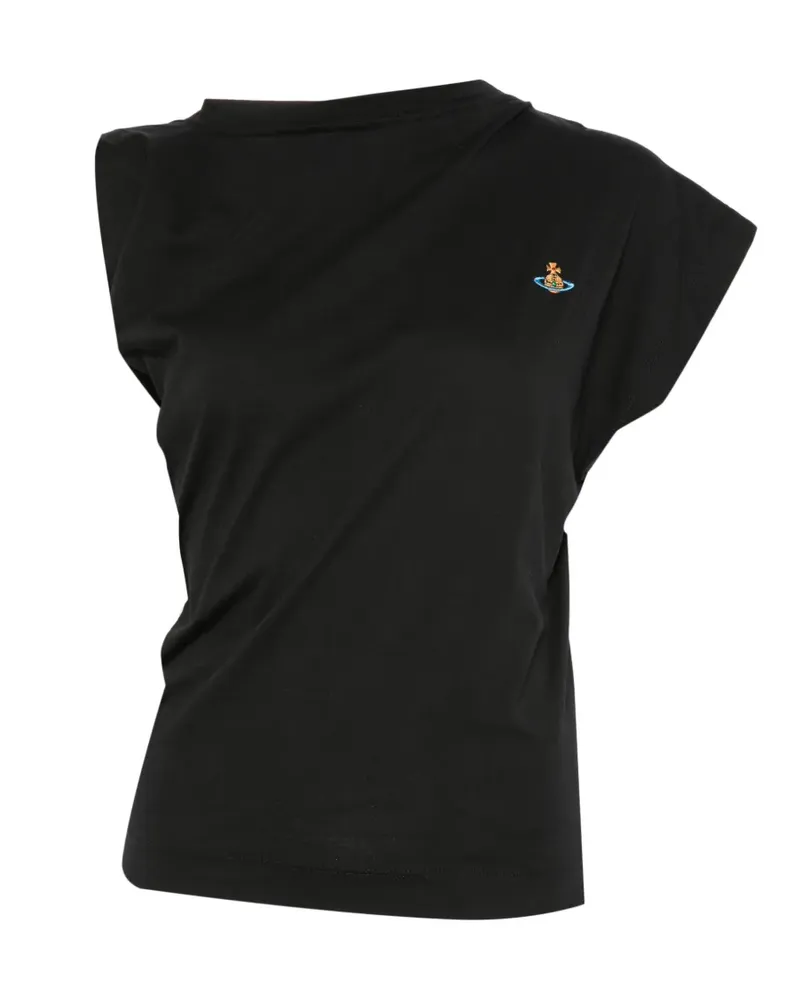 Vivienne Westwood Hebo asymmetric T-shirt - Schwarz Schwarz