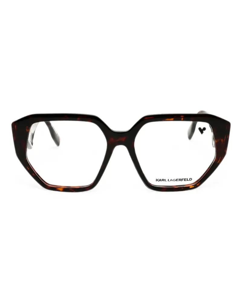 Karl Lagerfeld geometric-frame glasses - Braun Braun