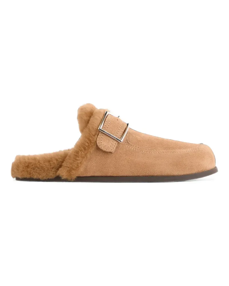 Jimmy Choo Biker Mules mit Schnallenriemen - Nude Nude