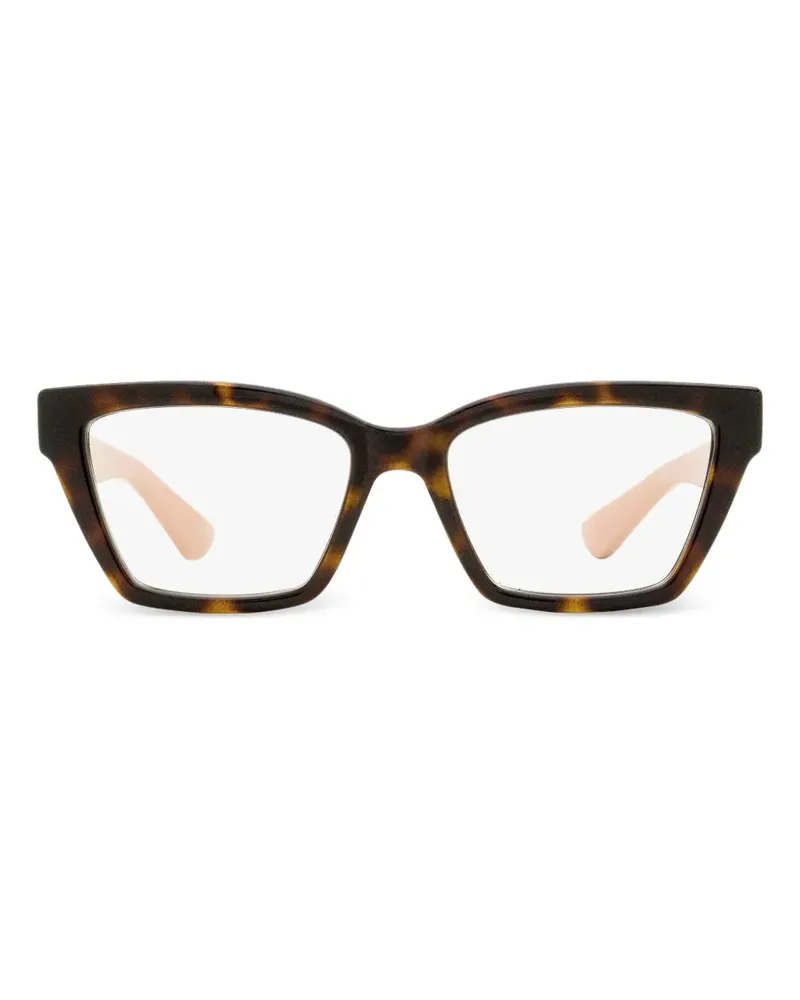 Gucci Brille mit eckigem Gestell - Braun Braun