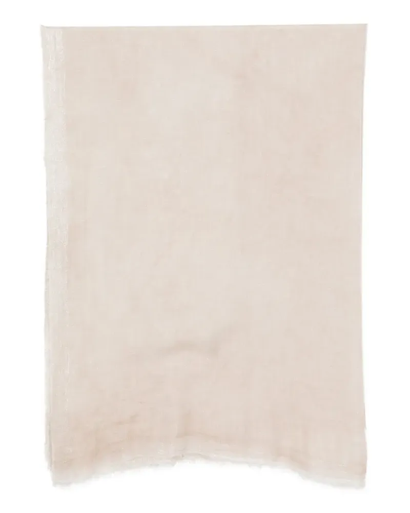 Faliero Sarti metallic-thread frayed scarf - Nude Nude