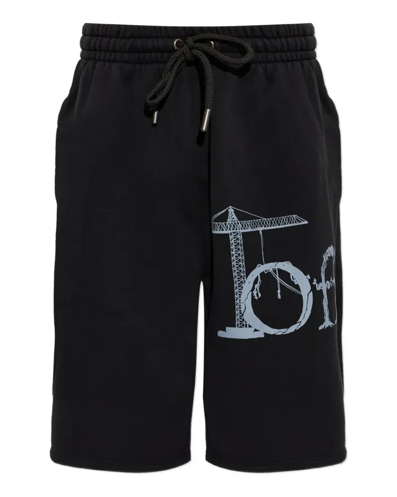 OFF-WHITE Shorts mit Logo-Print - Schwarz Schwarz