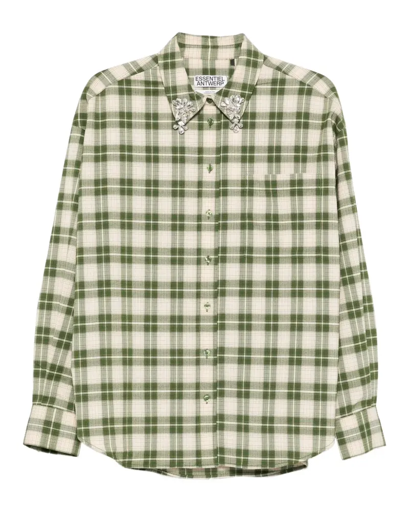 Essentiel Karierte Hemden mit Verzierung - Grün Grün