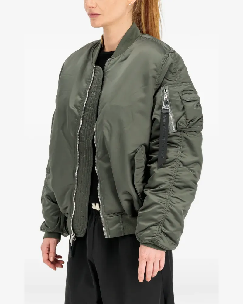 Alpha Industries Geraffte Bomberjacke - Grün Grün