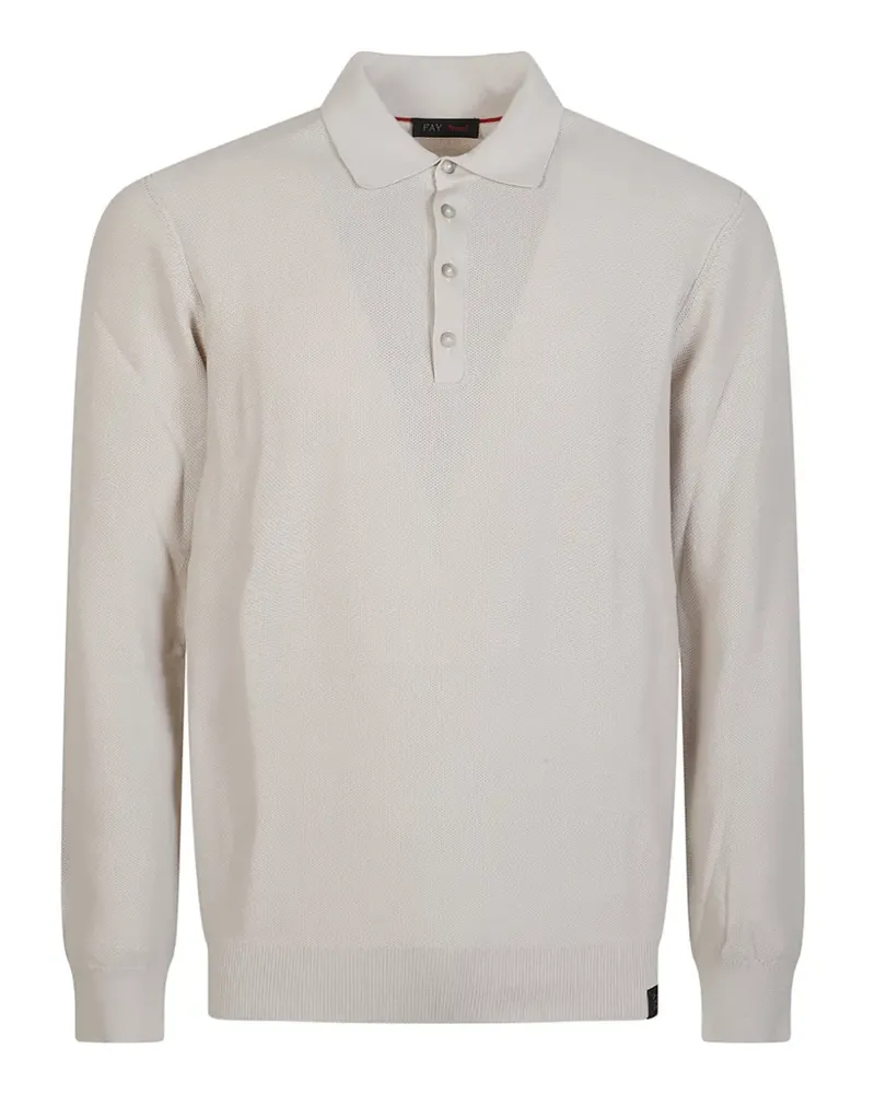 Fay Poloshirt mit langen Ärmeln - Nude Nude