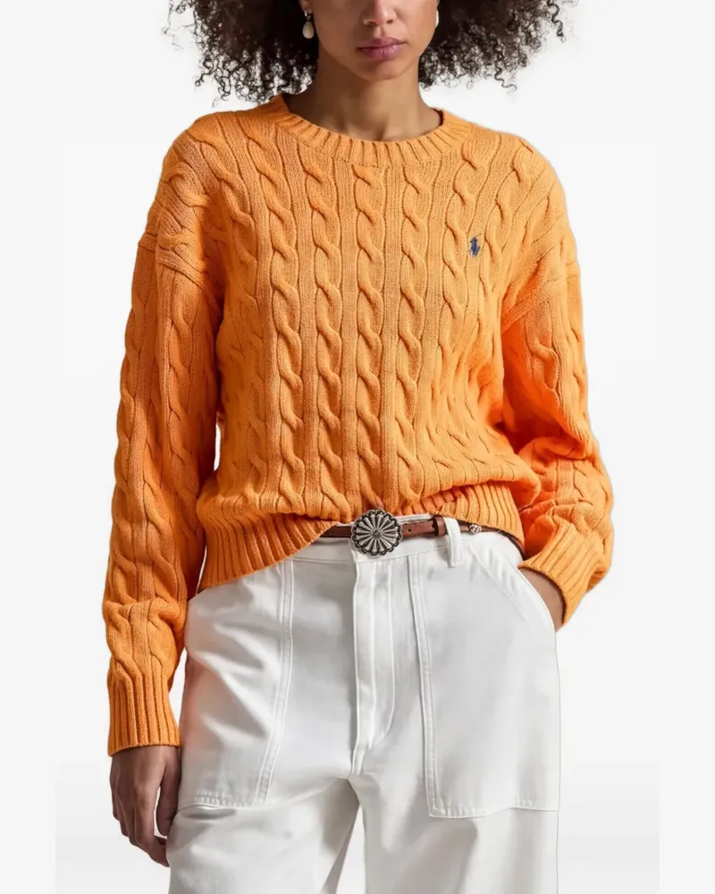 Ralph Lauren Pullover mit Zopfmuster - Orange Orange