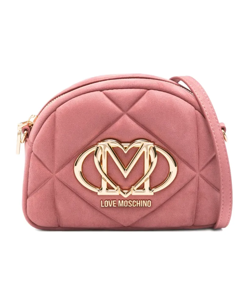 Moschino Gesteppte Umhängetasche mit Logo - Rosa Rosa
