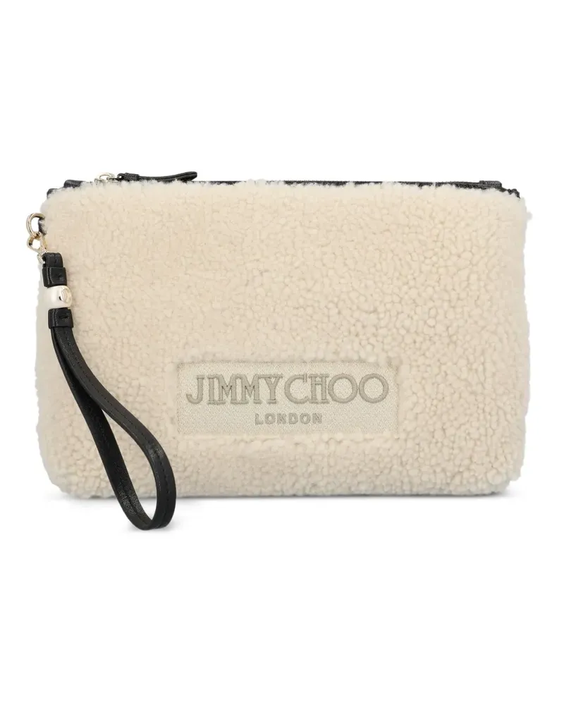 Jimmy Choo Clutch mit Shearling - Nude Nude
