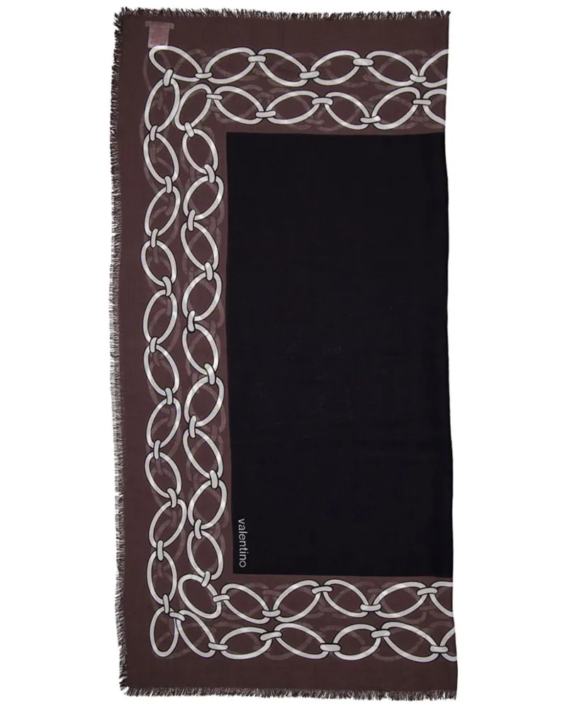 Valentino Garavani Schal mit Ketten-Print - Braun Braun