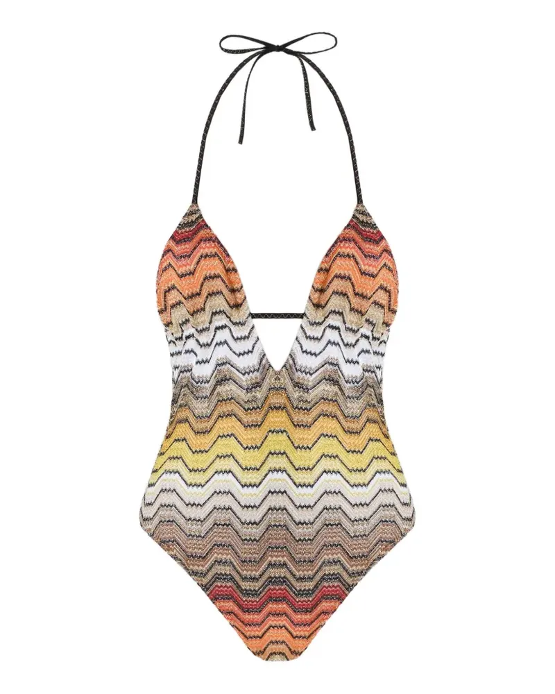 Missoni one-piece swimsuit with Greek motif - Orange Orange