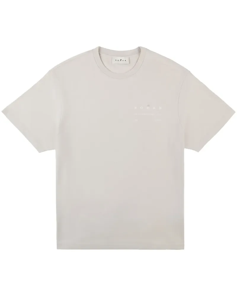 Hogan T-Shirt mit Logo-Print - Nude Nude