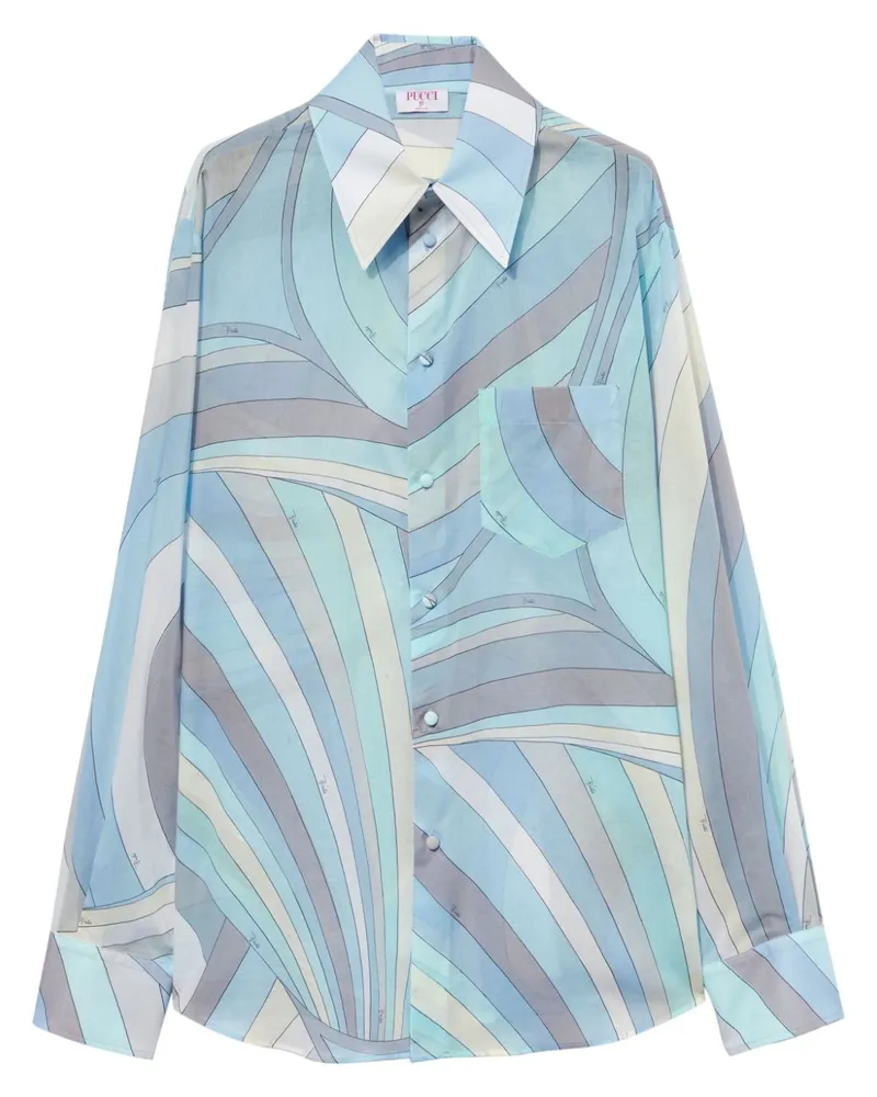 Emilio Pucci Hemd mit Iride-Print - Blau Blau