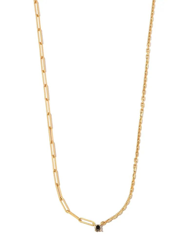 Yvonne Léon 18kt Gelbgoldhalskette mit Diamant Gold