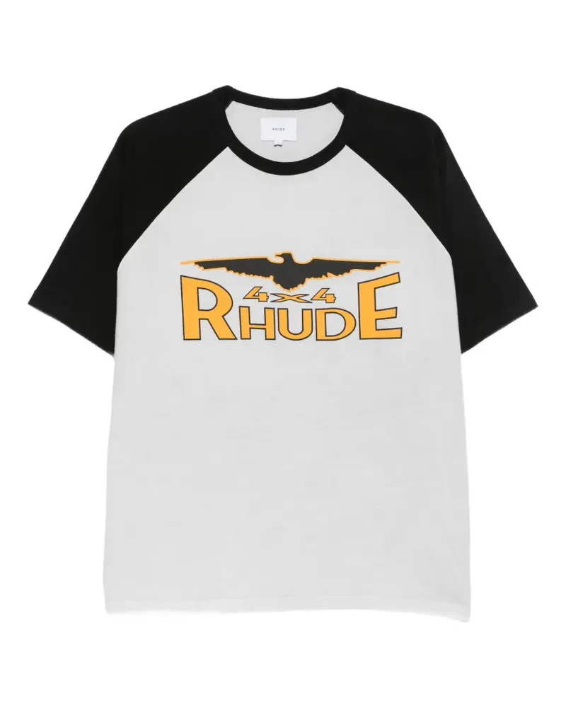 RHUDE T-Shirt mit Raglanärmeln - Grau Grau