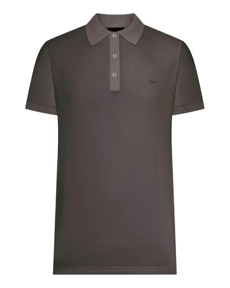 Fay Kurzärmeliges Poloshirt - Braun Braun