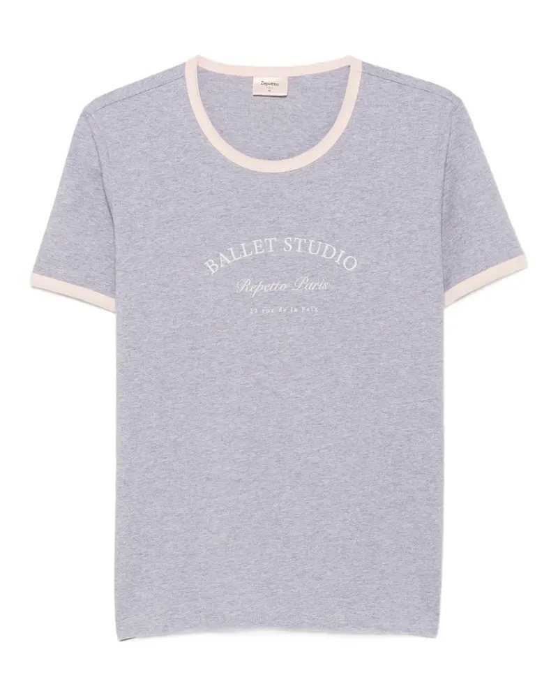 Repetto T-Shirt mit Logo-Print - Grau Grau