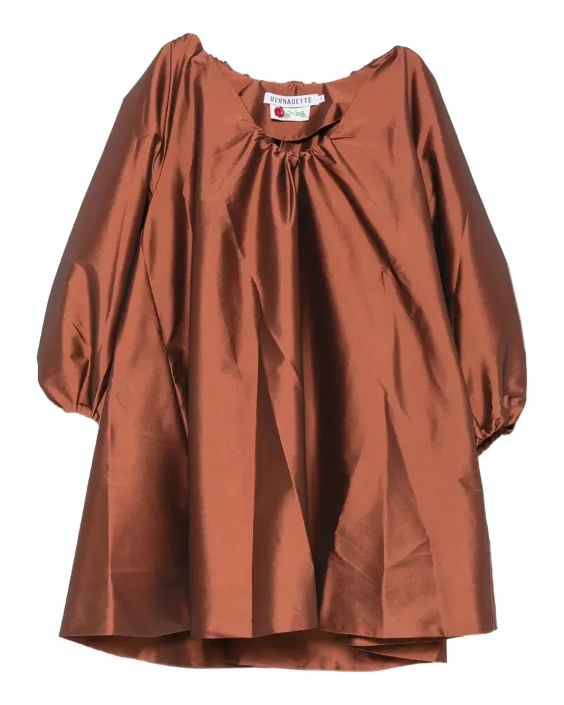 BERNADETTE George Minikleid mit Puffärmeln - Braun Braun