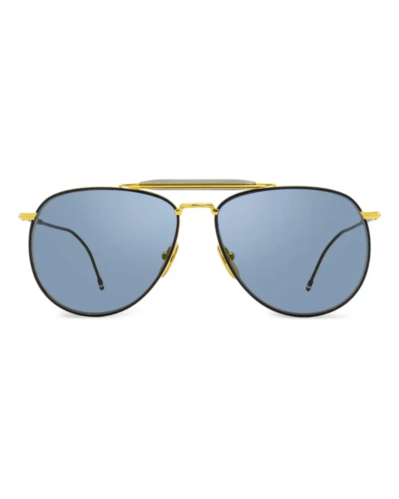 Thom Browne Getönte Pilotenbrille - Gold Gold