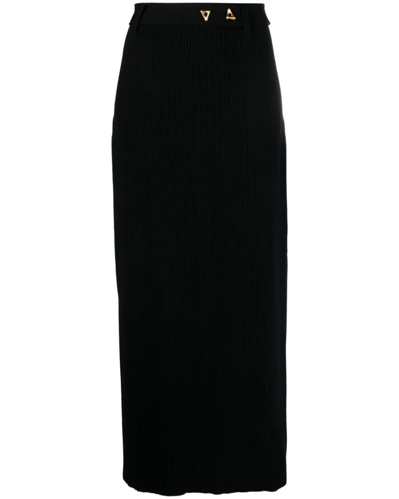 AERON Gestrickter Midirock - Schwarz Schwarz