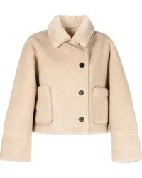 STUDIO TOMBOY Wendbare Cropped-Jacke aus Shearling Braun