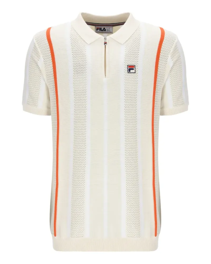Fila Gehäkeltes Giorgio Poloshirt - Weiß Weiß
