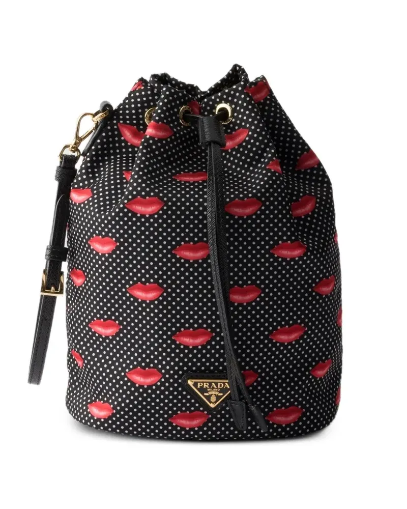 Prada Re-Nylon polka-dot pouch - Schwarz Schwarz