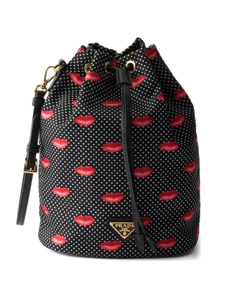 Prada Re-Nylon polka-dot pouch - Schwarz Schwarz