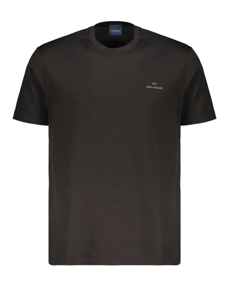 Paul & Shark logo-print cotton T-shirt - Schwarz Schwarz