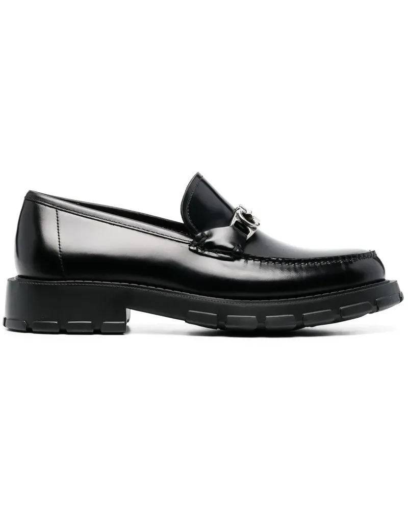 Ferragamo Loafer mit Logo-Schild - Schwarz Schwarz