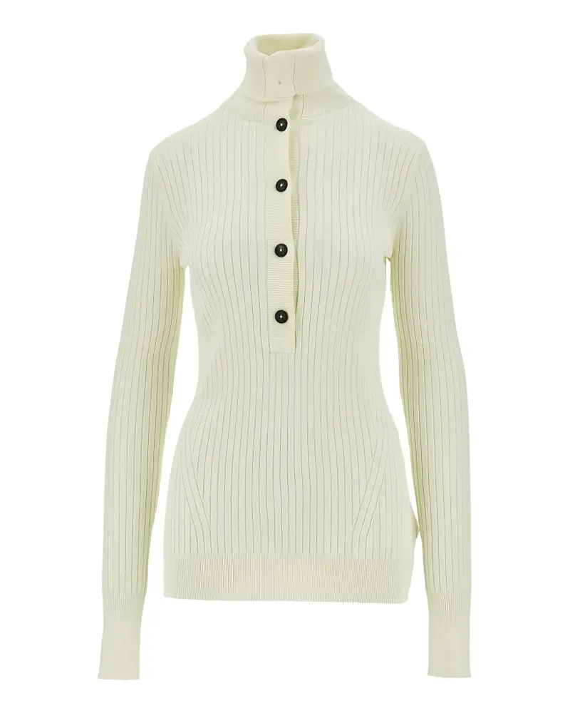 Entire Studios button turtleneck sweater - Nude Nude