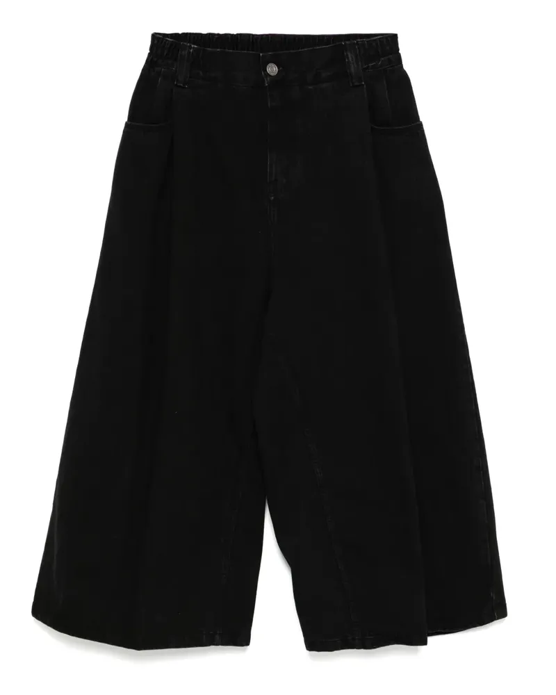 SONGZIO Strukturierter Croppedjeans - Schwarz Schwarz