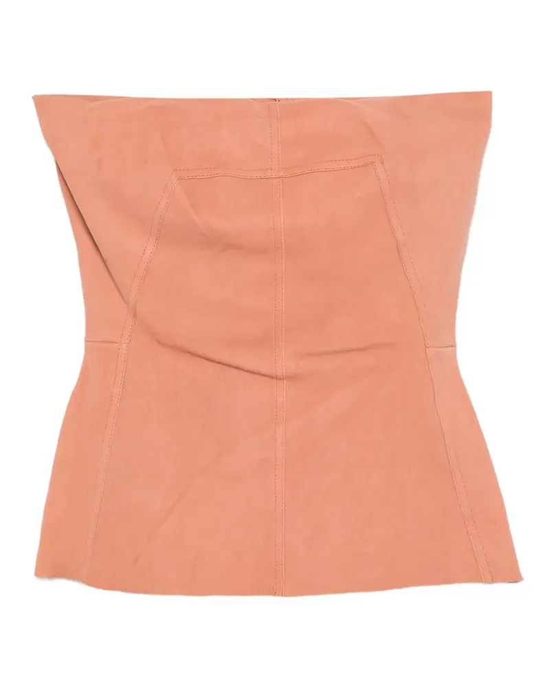 Rick Owens Bustier-Top aus Leder - Orange Orange