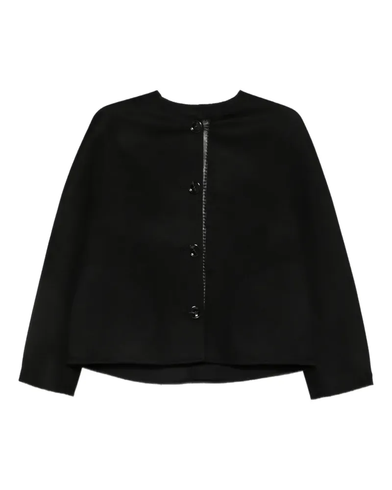 Manzoni 24 Kragenlose Jacke - Schwarz Schwarz