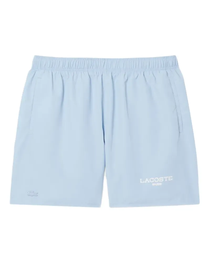 Lacoste logo-print elasticated-waist swim shorts - Blau Blau