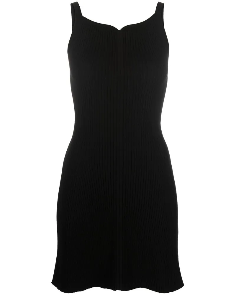 Courrèges Minikleid mit Herzausschnitt - Schwarz Schwarz