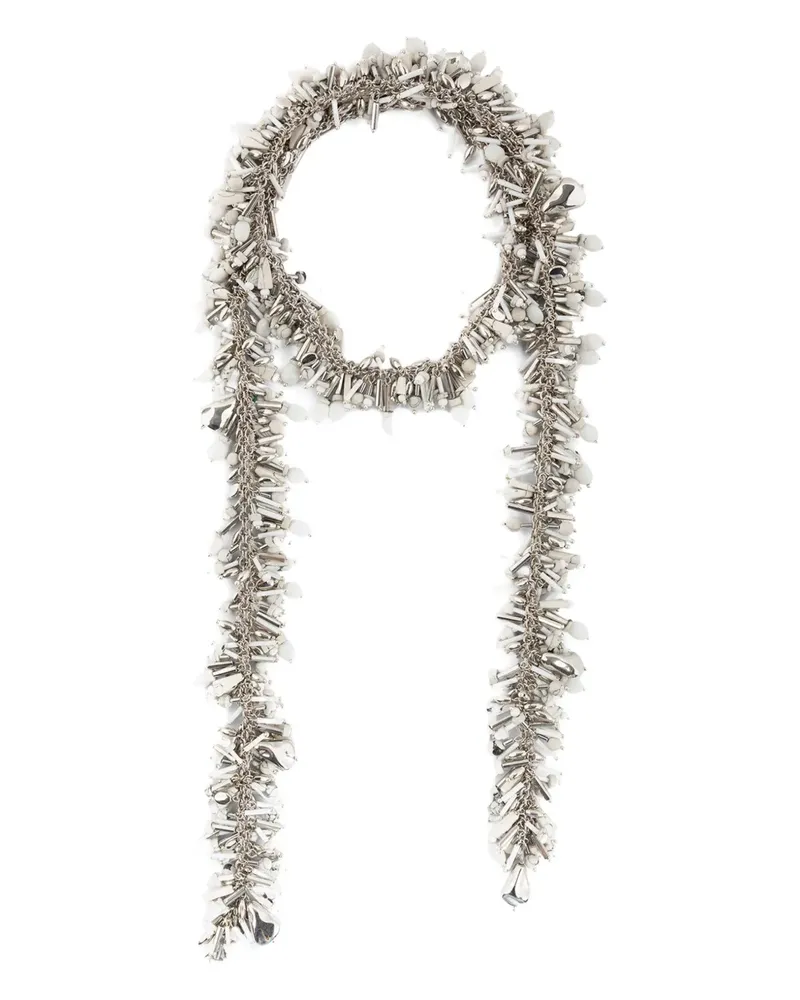Dries van Noten Halskette mit Perlen - Silber Silber