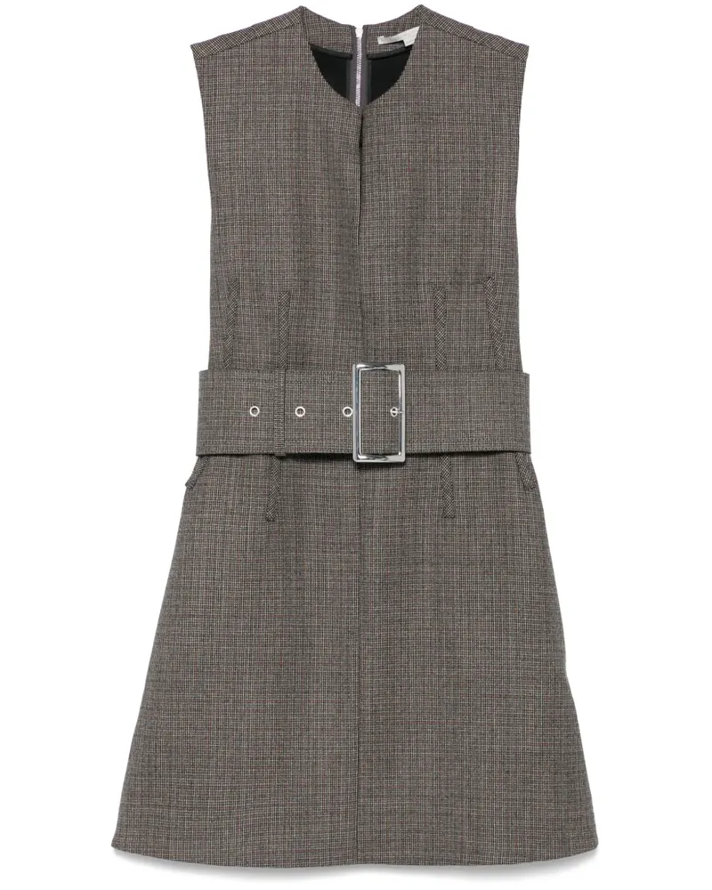 Stella McCartney Minikleid mit Hahnentrittmuster - Grau Grau