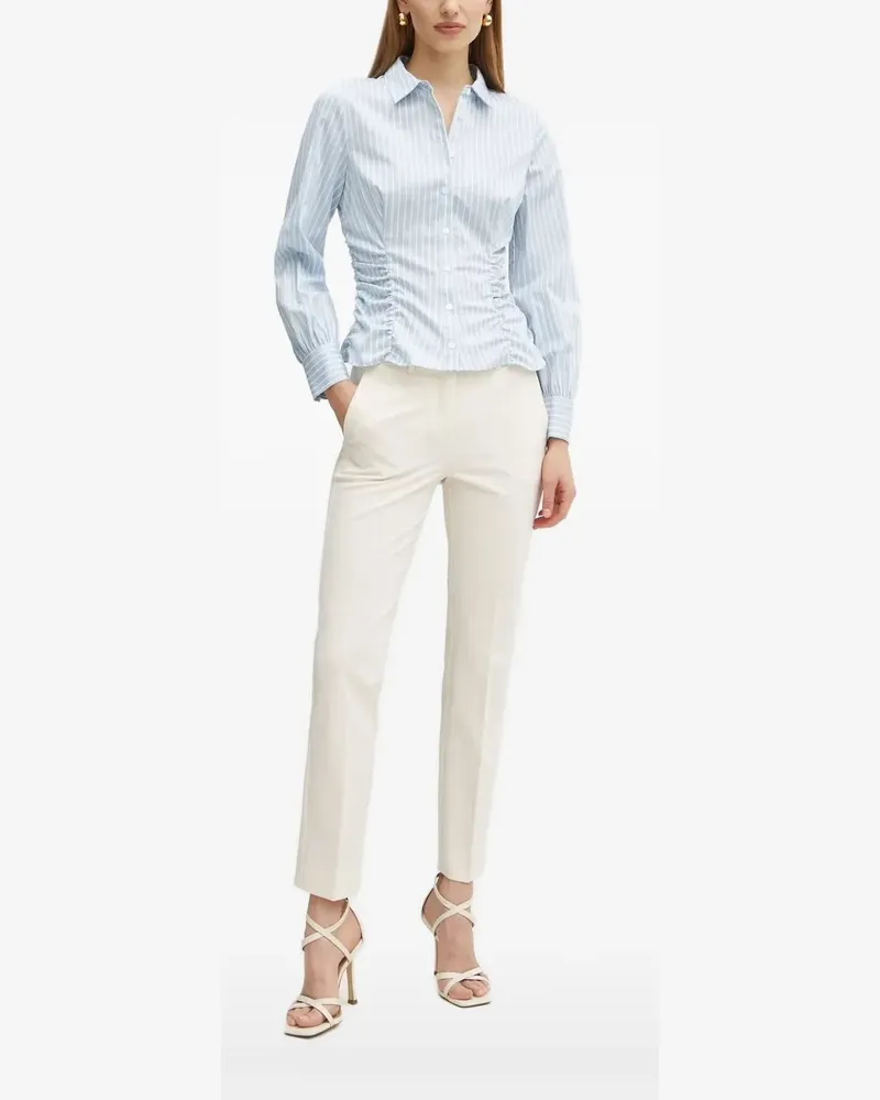 Guess Gestreiftes Hemd mit betonter Taille - Blau Blau
