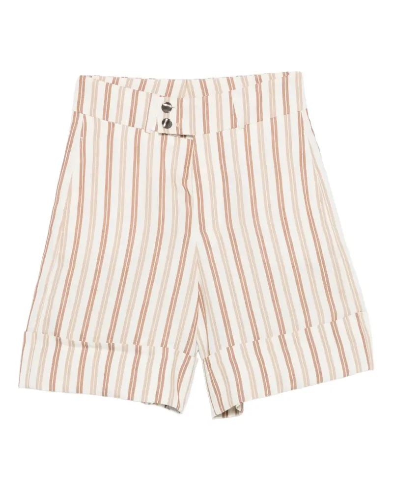 Berwich Gestreifte Shorts - Weiß Weiß