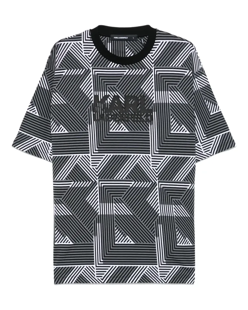 Karl Lagerfeld T-Shirt mit Print - Schwarz Schwarz